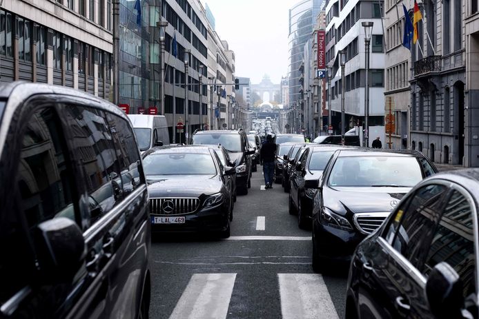 Donderdagochtend blokkeerden honderden Uber-chauffeurs de Brusselse straten.