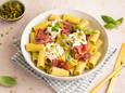 Wat Eten We Vandaag: Pasta met pistache, burrata en serranoham