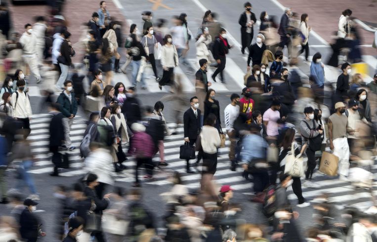 Shibuya in Tokio is het drukste kruispunt ter wereld.  Beeld ANP / EPA
