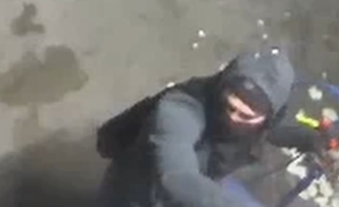 Een beeld van de bewakingscamera van de carwash aan de Parklaan in Turnhout