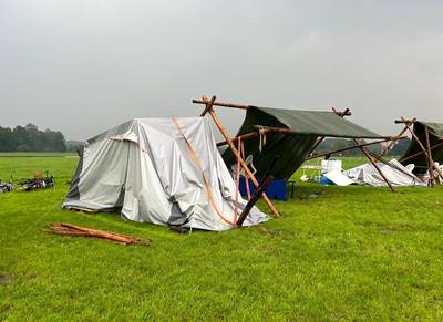 Zomerkamp Jong Nederland Leende opnieuw getroffen door noodweer, inwoners zamelen geld in voor nieuw