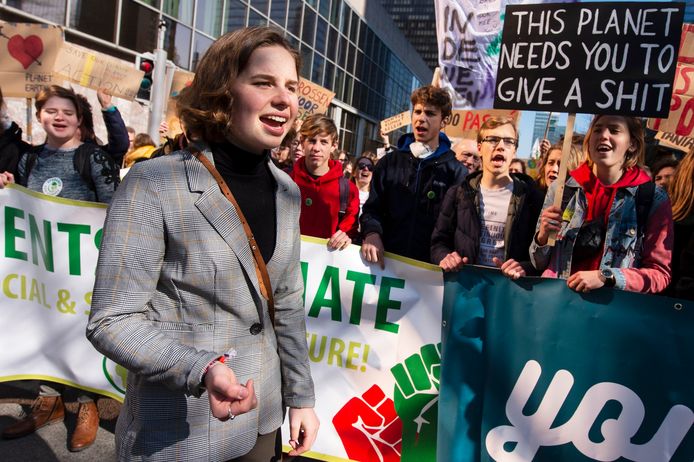 Youth for Climate wil vrijdag een nieuwe schoolstaking organiseren. De organisatie van onder meer Anuna De Wever verzamelt om 13.30 uur aan het Brusselse Centraal station (Archiefbeeld ter illustratie).