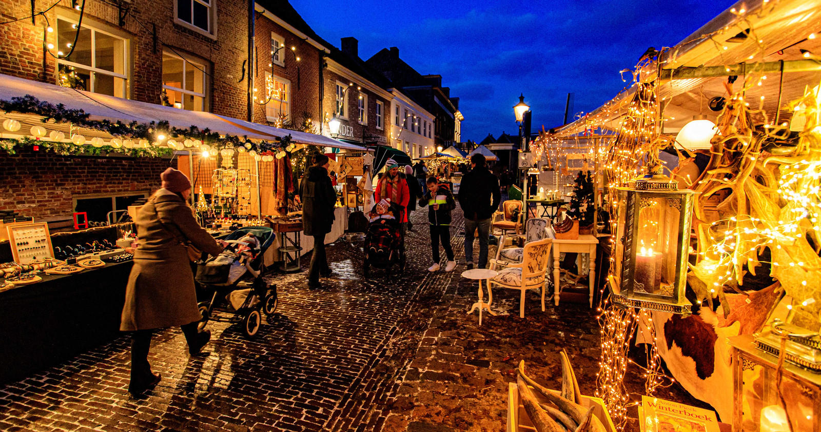 In hogere sferen op de kerstmarkt en dan schrikt ze zich te pletter