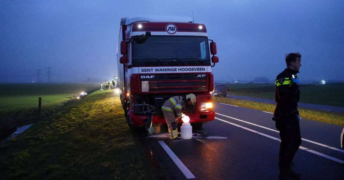 Weg tussen Hasselt en Zwolle afgesloten door zeer ernstig ongeval.