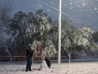"Kerstwonder": voor het eerst in jaren hevige sneeuwval in Zuid-Texas