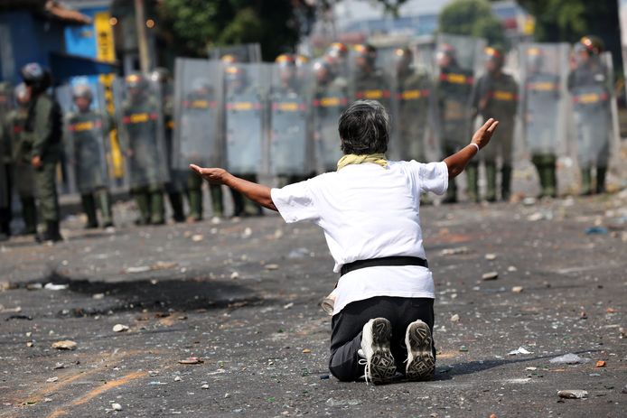Betoger in Urena, Venezuela.
