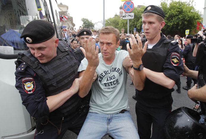 Onder de arrestanten is ook oppositieleider Alexej Navalni.