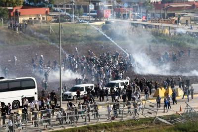 La police disperse une manifestation pro-palestinienne avant la visite du secrétaire d’État américain