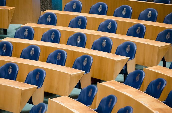 Twee maanden lang bleven de stoelen in de plenaire zaal van de Tweede Kamer leeg.