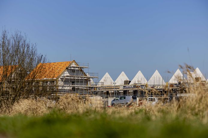 Woningen in aanbouw in een woonwijk. Foto ter illustratie.