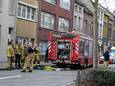 Op het middaguur ontstond een roofingbrand op een achterbouw van een woning op de Battelsesteenweg.