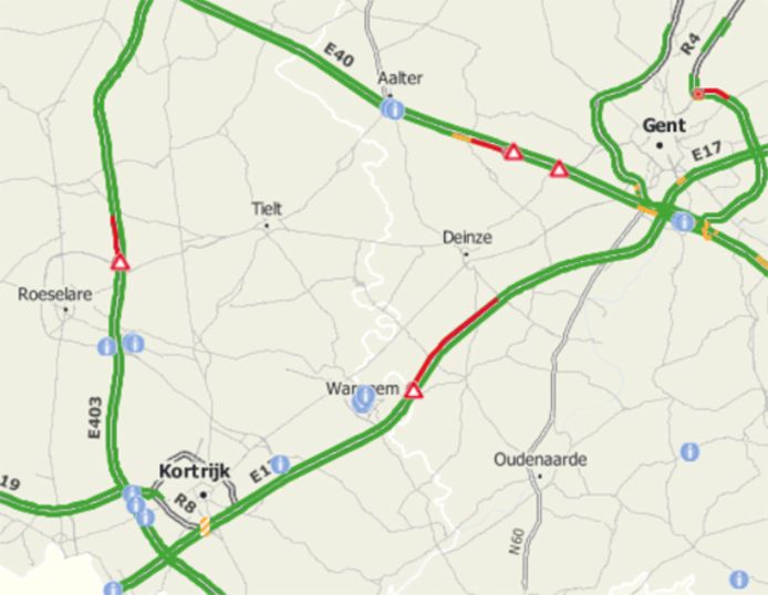 Het ongeval gebeurde op de E17 naar Kortrijk en zorgt voor een moeizame ochtendspits.