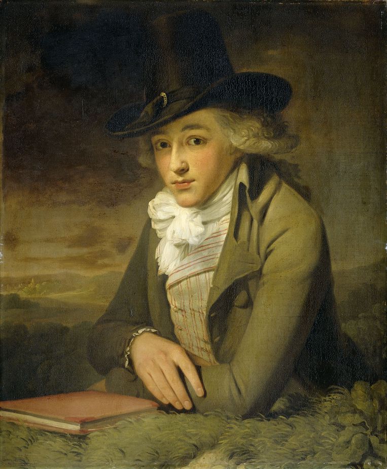 Portret van Jacob de Vos Willemsz. (1774-1844) in een landschap.  Beeld Rijksmuseum