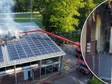Nijmeegse voetbalclub na grote brand nog dicht, andere vereniging schiet te hulp: ‘Vreselijk wat er is gebeurd’