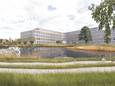 Het oorspronkelijke ontwerp voor het Slingeland Ziekenhuis. Het nieuwe ziekenhuis wordt bijna een kwart kleiner: een nieuw ontwerp is in de maak.