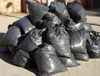 Afvalzakken naar recyclagepark in de zomer
