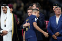 Mbappé getroost door de Franse president Macron.