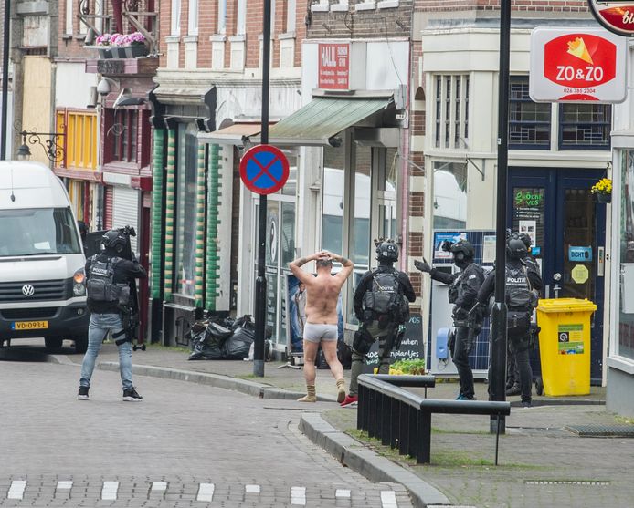 Frank S. bij zijn arrestatie.