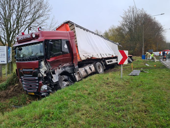 Zwaar ongeval met vrachtwagens in Oudenaarde