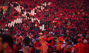 Veel stoelen in de Johan Cruijff Arena blijven leeg tijdens het Huis van Oranje van de KNVB.