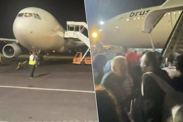 Woedende passagiers waren het wachten zaterdag beu en bestormden het vliegtuig op de luchthaven van Kinshasa.