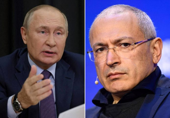 Vladimr Poetin en Mikhail Khodorkovsky