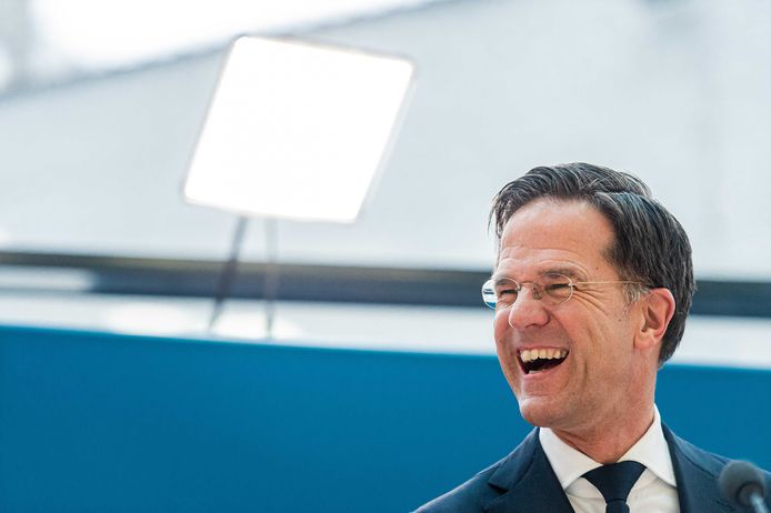 Premier Mark Rutte na afloop van de EU-top.