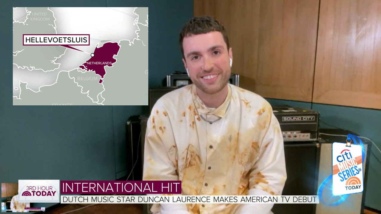 Duncan Laurence was eerder al te gast bij The Today Show.