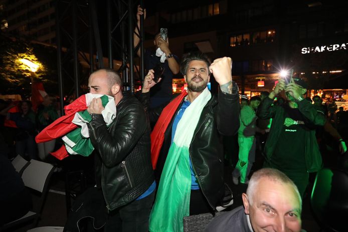 Italianen vieren de overwinning in Genk.