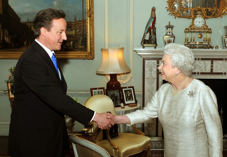 David Cameron bij zijn aantreden in 2010. Toen hij premier werd, was Boris Johnson verbolgen. De natuurlijke orde was geschonden: de onopvallende junior had Downing Street ­gehaald! Beeld Getty Images
