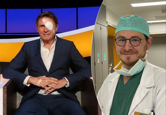Oogarts dr. Joachim Van Calster legt uit hoe je netvlies kan scheuren, zoals bij Erik Van Looy.