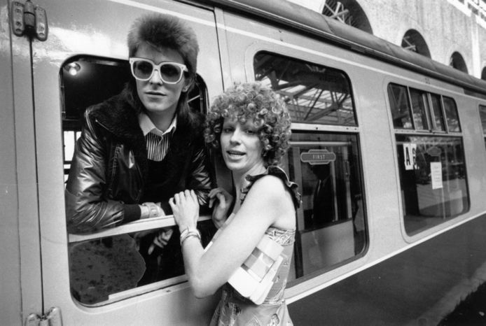 David en Angie Bowie toen ze nog een koppel waren.