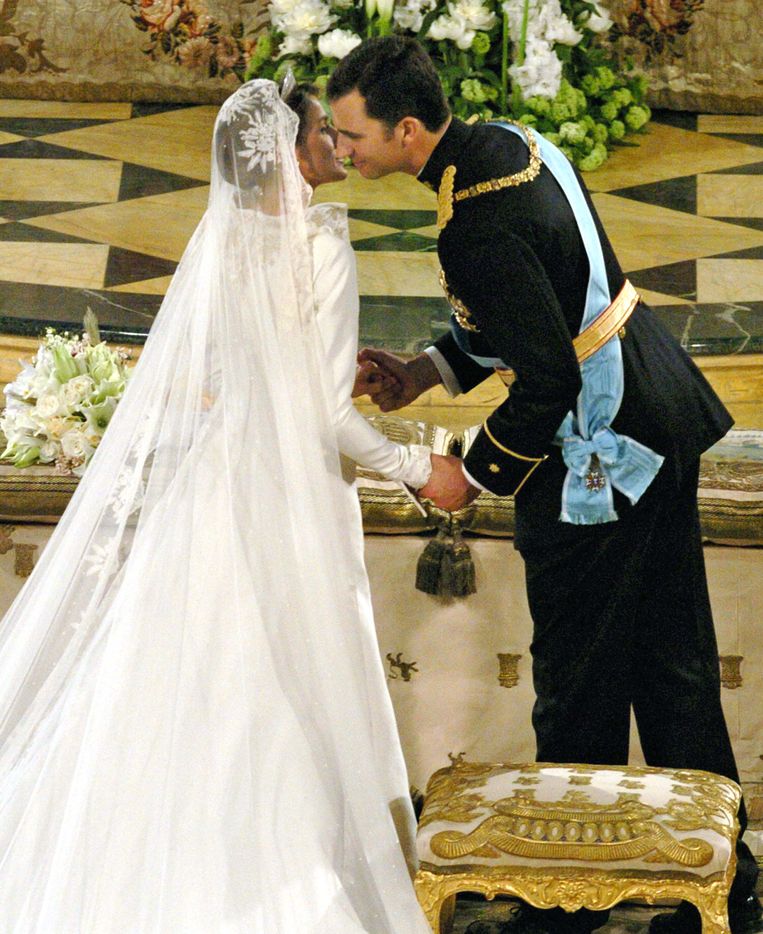 De bruiloft van Letizia en Felipe op 22 mei 2004 Beeld Getty Images