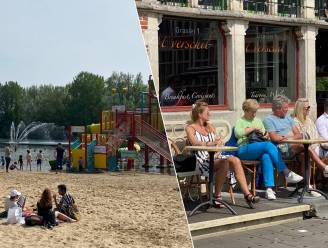 KIJK. Gent geniet met volle teugen van die ene zonnige zomerdag: van een vol terras tot een duik in de fontein