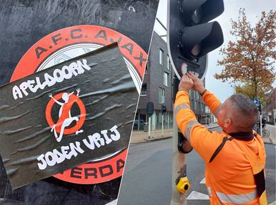 Stickers met ‘Apeldoorn Joden vrij’ duiken op in binnenstad