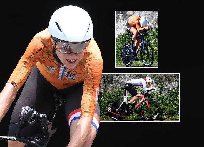 Annemiek van Vleuten (l), Ellen van Dijk (boven) en Marlen Reusser (onder) behoren bij de tijdrit tot de medaillekandidaten.