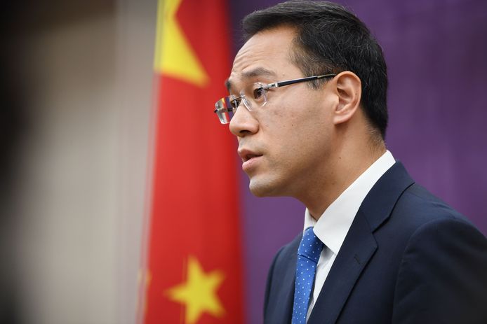 De woordvoerder van het ministerie van Handel, Gao Feng.