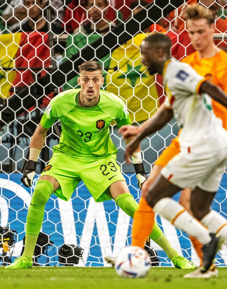 Andries Noppert tijdens Senegal-Nederland. Beeld Guus Dubbelman / de Volkskrant