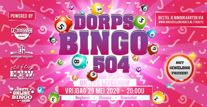 Aankondiging van de Dorpsbingo 504.