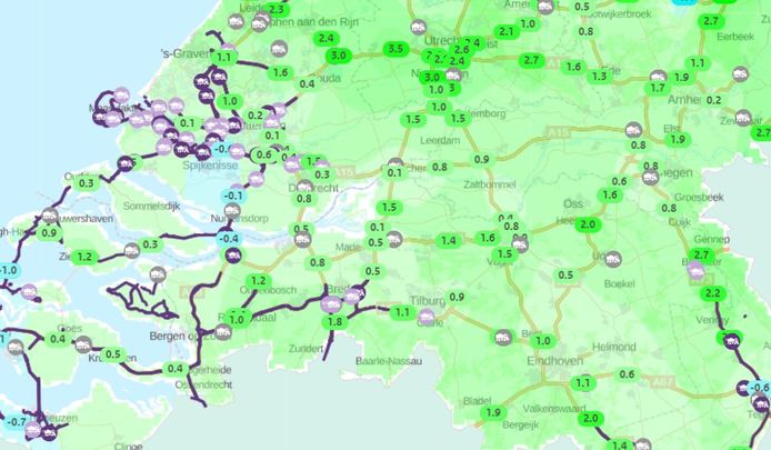 Strooiroutes Rijkswaterstaat