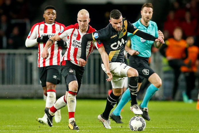 PSV-NAC in seizoen 2017-2018: Rai Vloet wordt op de hielen gezeten door Jorrit Hendrix en Steven Bergwijn
