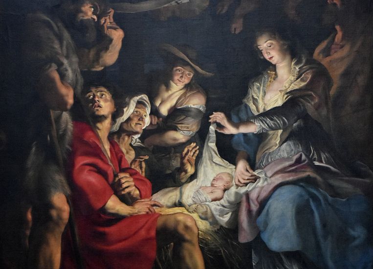 De aanbidding van de herders, Peter Paul Rubens (1577-1640), Sint Pauluskerk (Antwerpen). Beeld Wikimedia commons