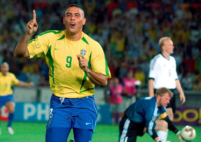 Ronaldo in de WK-finale van 2002.