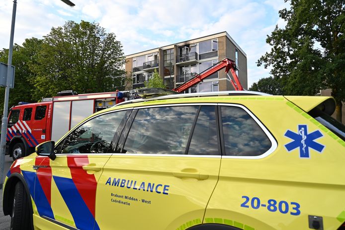 Een ambulance bracht het slachtoffer naar het ziekenhuis.