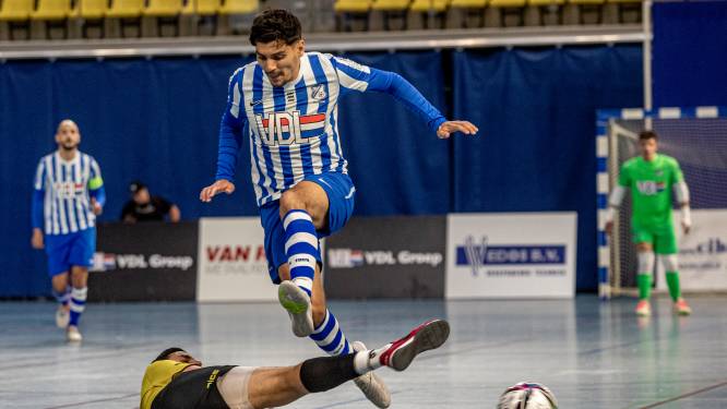 Zaalvoetballers FC Eindhoven ondanks benauwde winst in sneltreinvaart richting kampioenspoule
