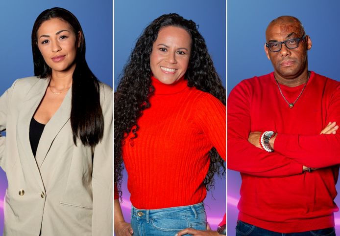 'Big Brother'-bewoners Nawel, Eveline en Julio konden deze week geëlimineerd worden.