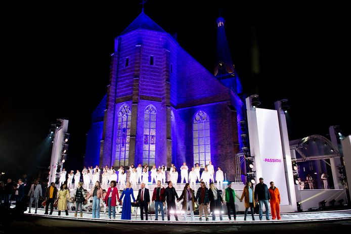 De uitvoering van muziekspektakel The Passion was vorig jaar in het centrum van Doetinchem. Archieffoto Brunopress