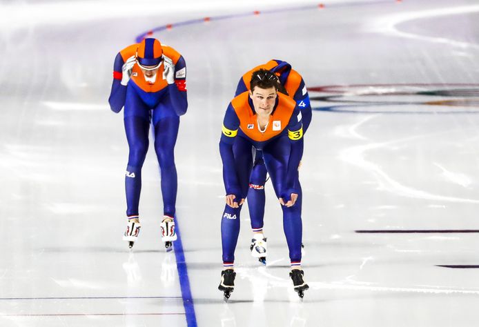 De Nederlandse ploeg na hun verloren halve finale.
