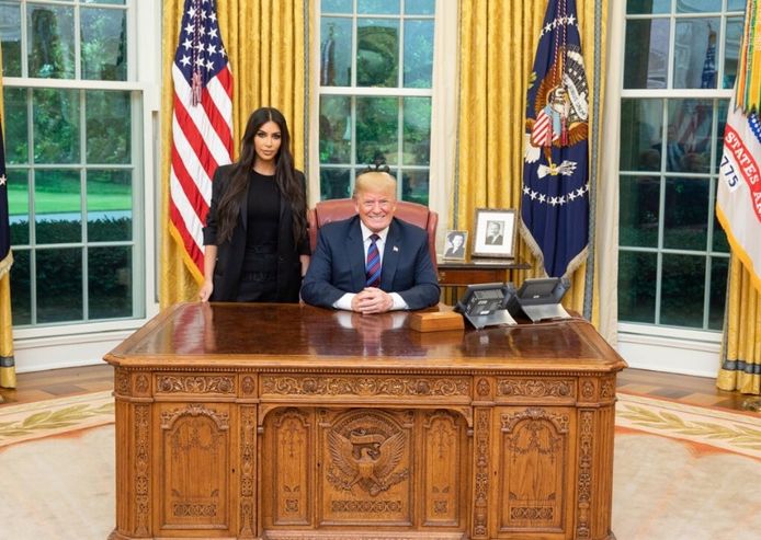 Trump had een "geweldig" gesprek met Kim Kardashian.