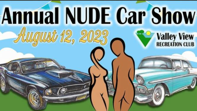 Geen grap: autoshow voor nudisten in USA
